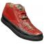 Fennix 3272 Flame Red Genuine Crocodile Hi-Top Sneakers